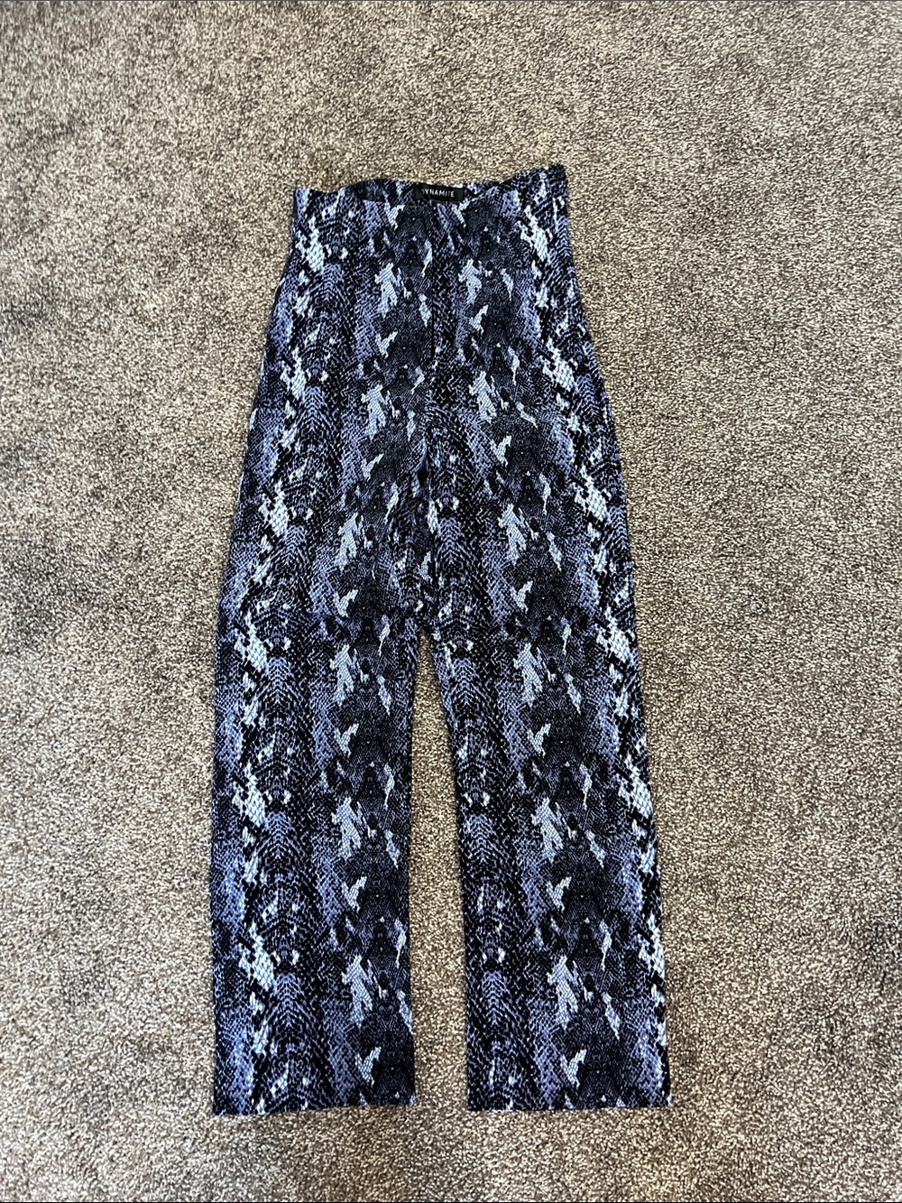 Dynamite Blue Patterned Wide-Leg Pants